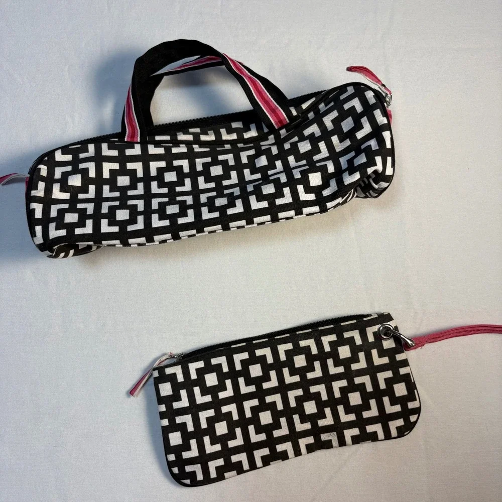 London Soho, Makeup Bag Set, Black White, OS, Good